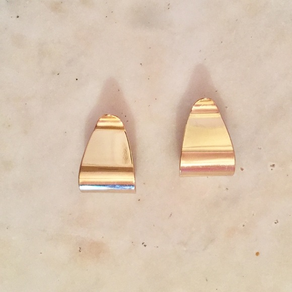 Jewelry - Gold Abstract Hoop Earrings
